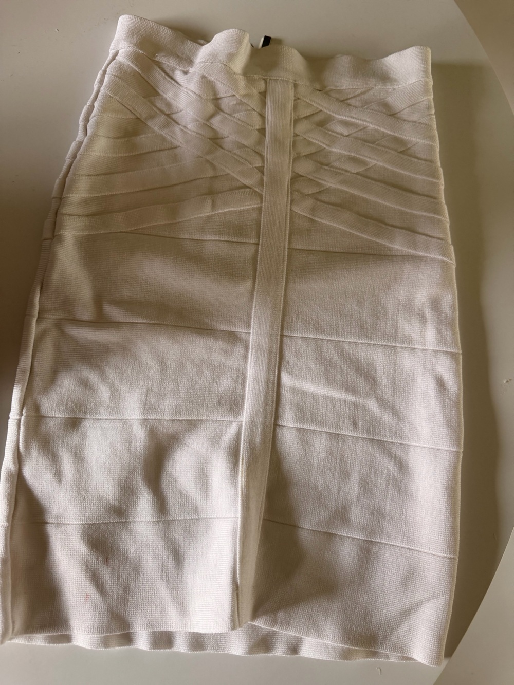 bebe Shimmery Ivory Knit Top